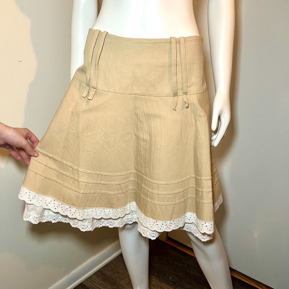 Vintage Atelier Lace Skirt 8 Coquette Cottage Preppy Boho Retro Prairie Y2K 90s